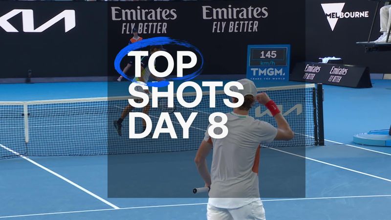 Top 5 Shots, Day 8: Speedy Medvedev pipped by outrageous Sinner
