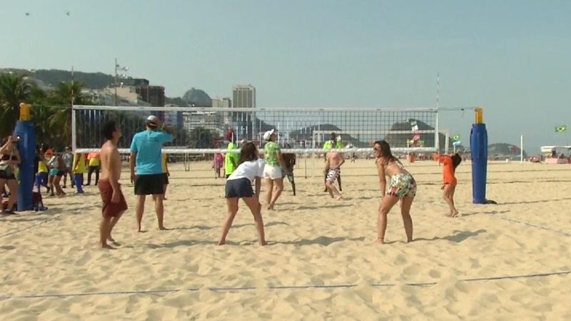 Beach volleyball icon Randy Stoklos joined by other legends on Copacabana