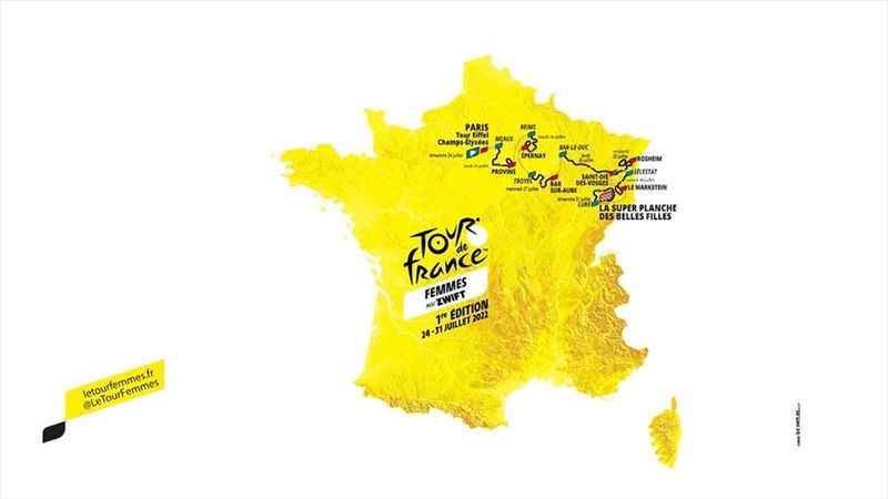 De Paris à la Super Planche : découvrez la carte du Tour de France femmes