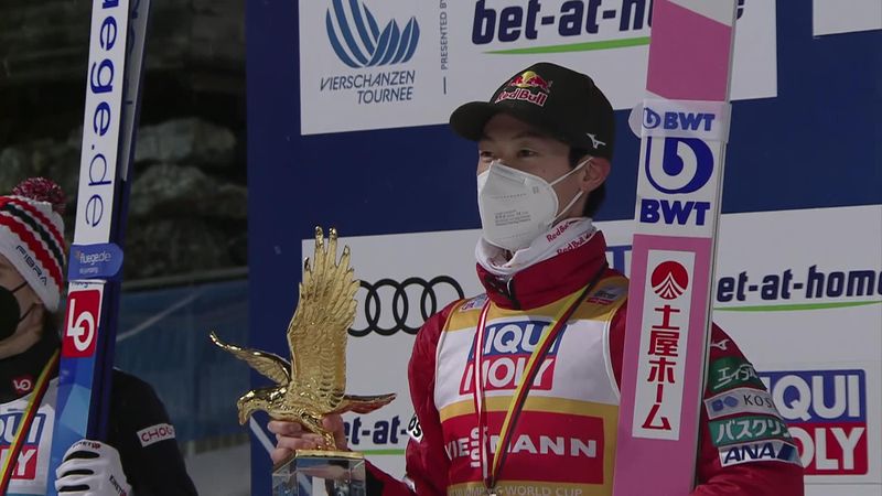 4 Hills | Eindwinnaar Kobayashi neemt zijn tweede gouden adelaar in ontvangst