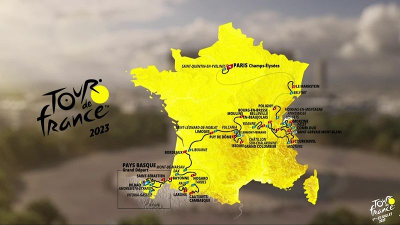 Tour-Strecke: Der Kurs mit allen 21 Etappen von Bilbao nach Paris