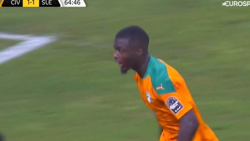 Il pareggio dura 10': gol di Pépé e Costa d'Avorio sul 2-1