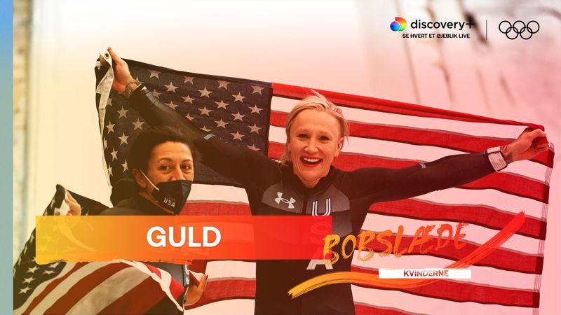 Historisk: Kaillie Humphries tager første guldmedalje i den nye OL-disciplin, monobobslæde