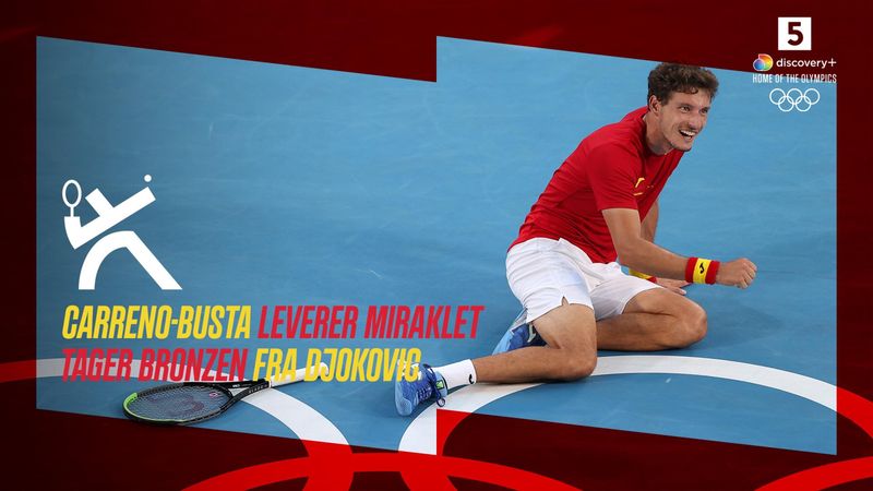 Highlights: Djokovic går fra OL uden medalje efter pragtkamp af Carreno-Busta