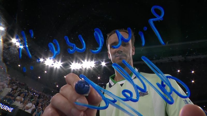 'Siuuuu' - Medvedev signs camera lens with nod to noisy fans after beating Kyrgios