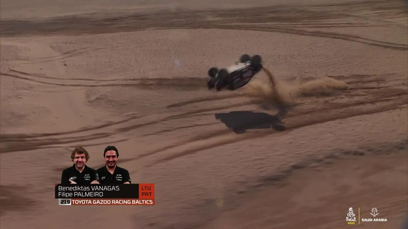 Cars sent flying in heavy crashes on Stage 4 of Dakar 2021