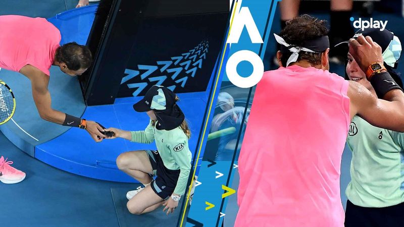 Nadal kisses ballgirl after painful accident