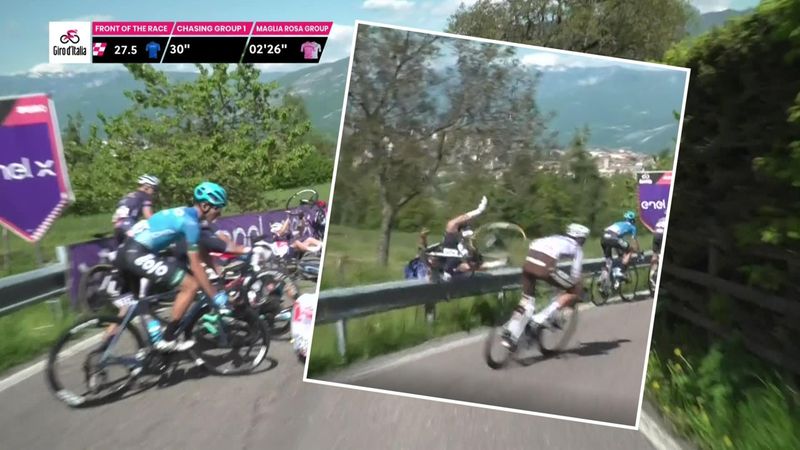 ‘Oh no’ – Evenepoel flung onto barriers in big crash, Ciccone also down