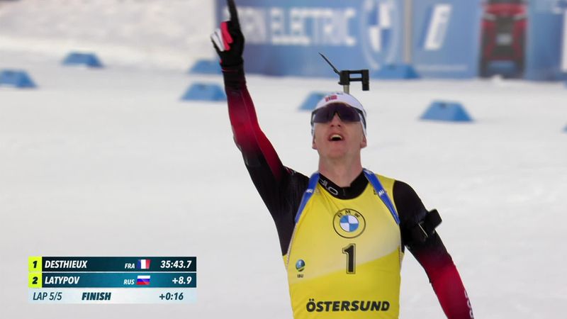 Simon Desthieux wins mass start race in Ostersund