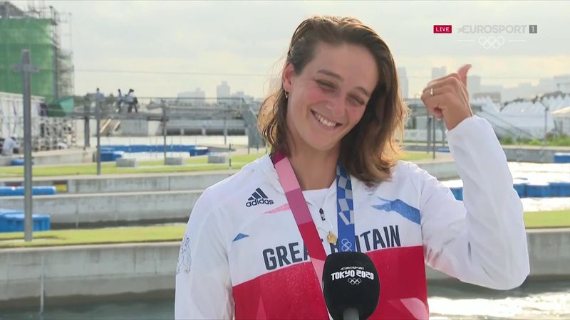 'I'm just going to get fat now!' - GB's Franklin on winning slalom silver
