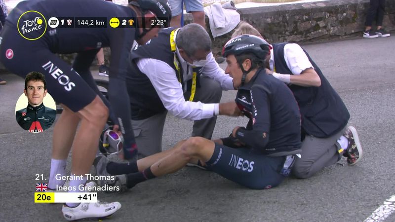 'Does not look good' – Thomas dislocates shoulder in nasty crash on Stage 3