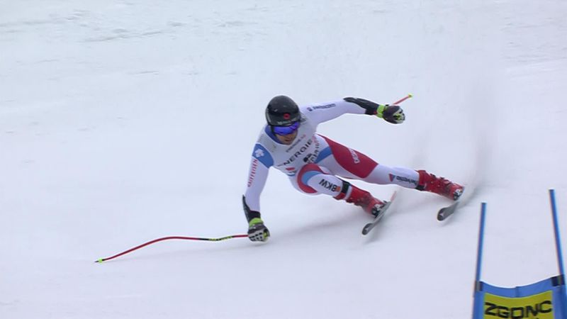 Mauro Caviezel leads way after first run in combined