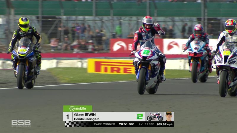 Irwin wins first British Superbike treble of his career at Silverstone