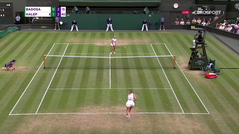 Simona Halep, reflex de mare campioană la Wimbledon! Cum a lăsat-o spectatoare pe Badosa