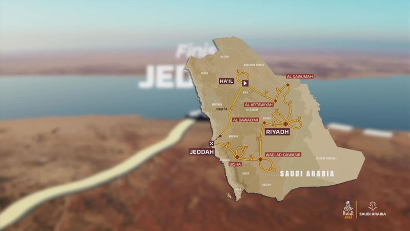 Raliul Dakar 2022 :  Harta competiției