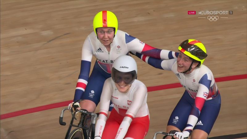 'Two amazing athletes' - GB's Kenny and Archibald celebrate madison gold