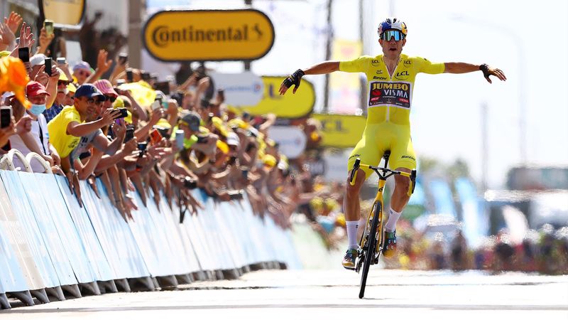 Tour de France | Bekijk nog eens de samenvatting van een etappe die Van Aert wel wint