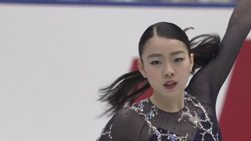 Watch the stunning free skate which delivered gold for Rika Kihira