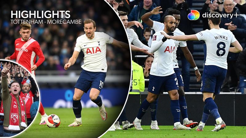 Highlights: Harry Kane og Lucas Moura redder Spurs’ pokaljagt i slutfasen mod Morecambe