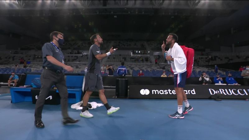 'F****** lucky!' - Fognini and Caruso in astonishing on-court bust-up