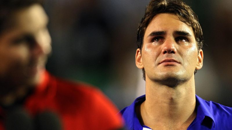 El llanto desconsolado de Federer en la ceremonia de premios del Open de Australia 2009
