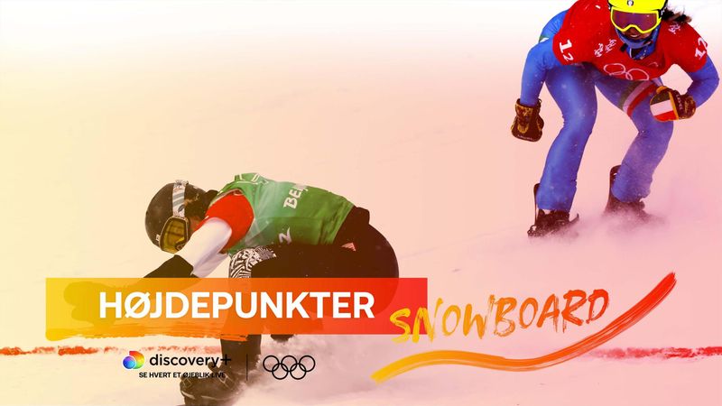 Highlights: Styrt og tæt løb - amerikanerne vinder snowboard-cross for hold