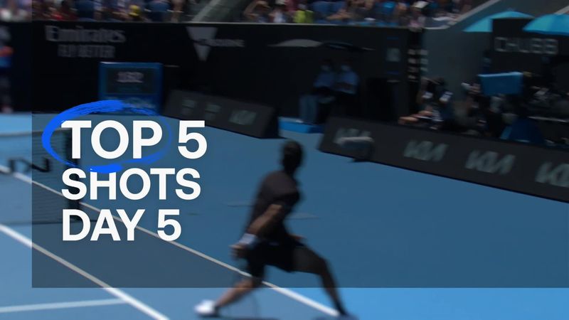 Australian Open Top 5 shots of Day 5 - featuring some sensational rallies