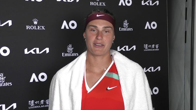 'I'm really proud of myself' - Sabalenka after recovering in tough opener