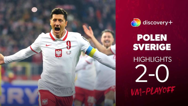 Highlights: Lewandowski og Polen stempler billetten til VM efter intens herrefight mod Sverige