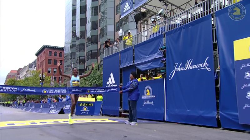 'This has been a brilliantly executed victory' - Kipyogei wins women's race of Boston marathon