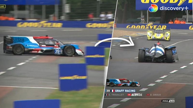 Puha: Graff Racing-kører mister kontrollen og rammer barrieren frontalt ved Le Mans-træning