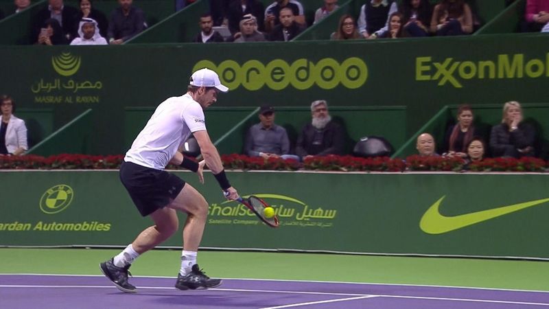 Murray shows class with lovely drop shot