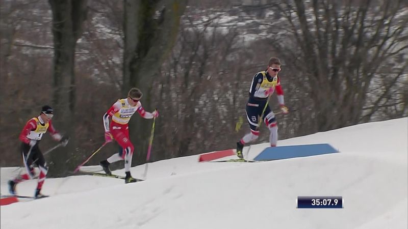 Klaebo wins mass start in Quebec