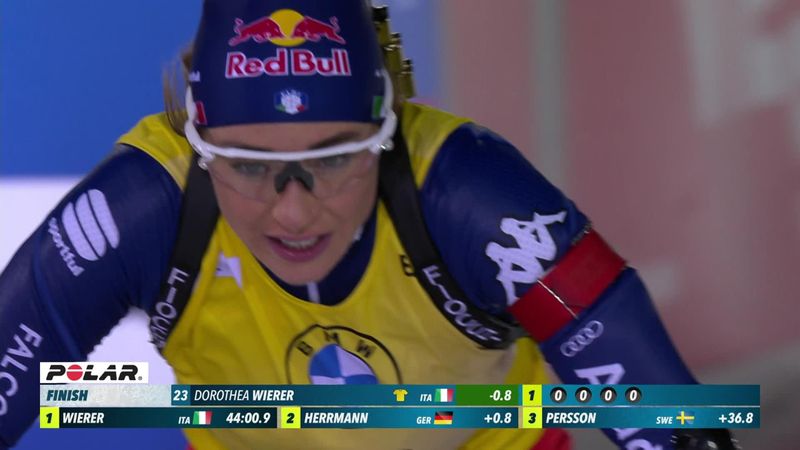 Dorothea Wierer takes opening victory of the season