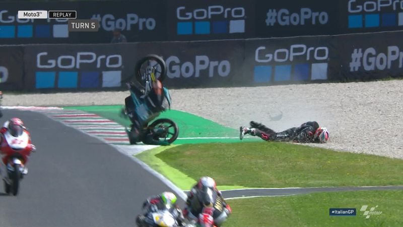 Moto3 : Norrodin désarçonné, sa moto a fait une quintuple boucle vrillée (au moins)