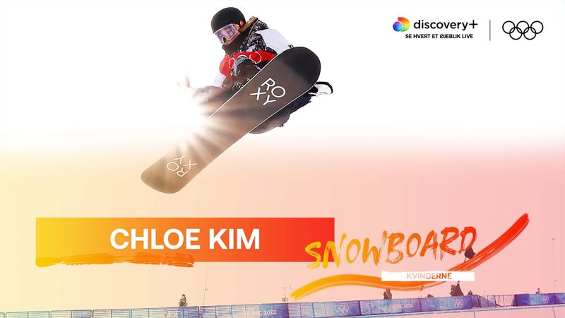 Fantastisk gennemløb: Chloe Kim forsvarede sin olympiske guldmedalje i halfpipe