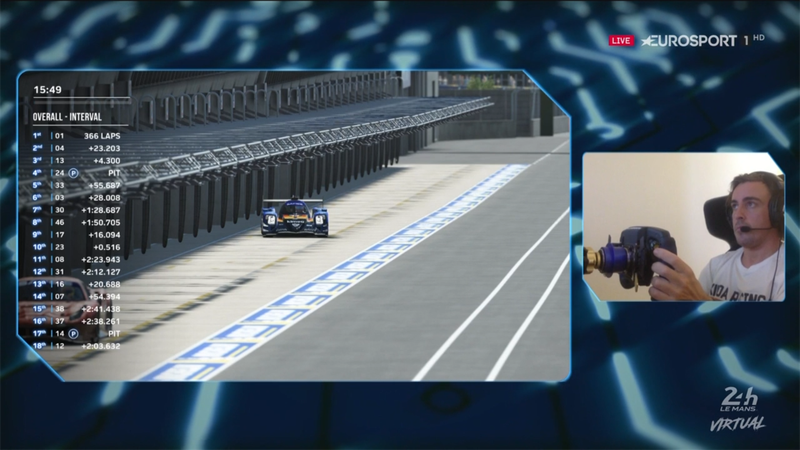 Así es un 'pit stop' de Alonso en las 24 Horas de Le Mans Virtuales