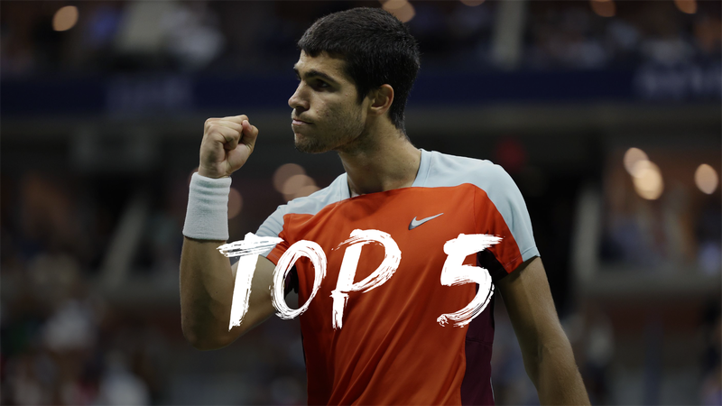 Los cinco mejores puntos de Alcaraz para ganar su primer Grand Slam