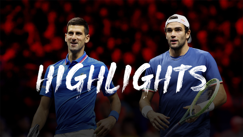 Highlights: Berrettini and Djokovic down De Minaur and Sock in Laver Cup doubles