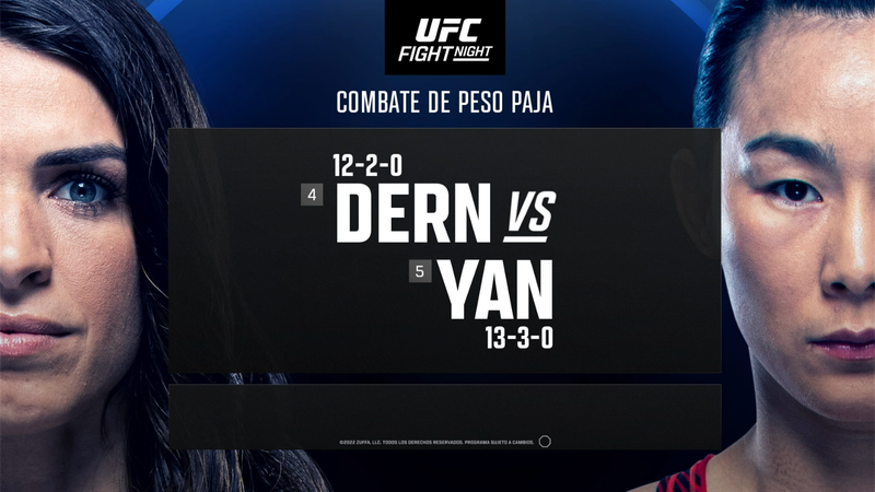 UFC Fight Night Las Vegas 61: Dern vs Yan, dos contendientes de armas tomar en el mínimo (APP 22:00)