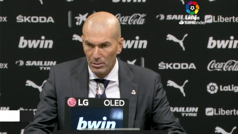 'I take full responsibility' - Zidane after Real Madrid's defeat at Valencia