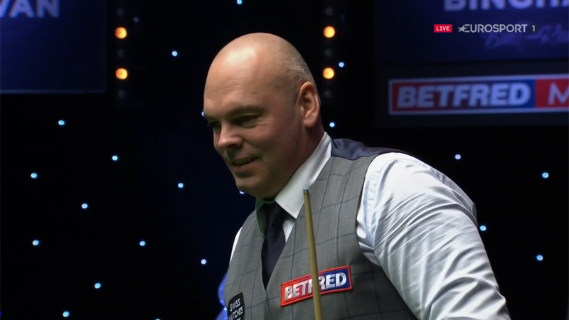 Watch the moment Bingham catches chalk to avoid foul