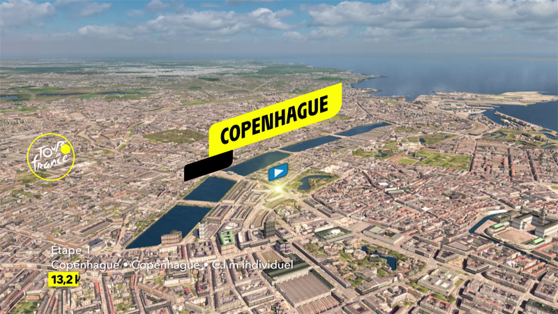 Tappa 1: Copenaghen-Copenaghen, il percorso della crono in 3D