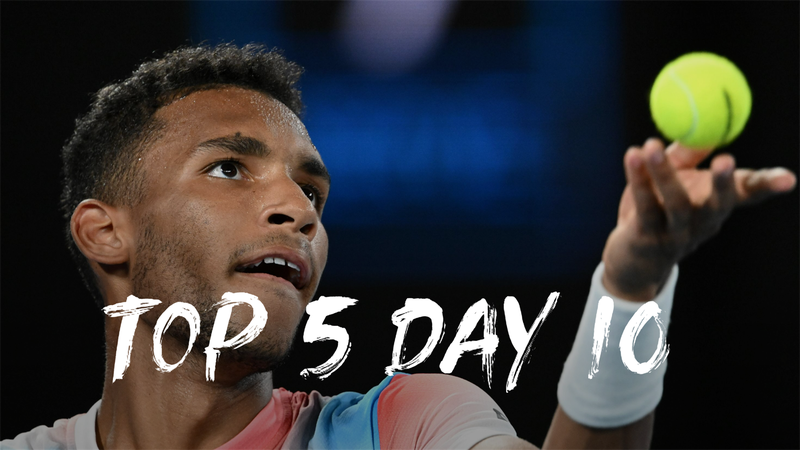Australian Open Top 5 shots from Day 10 featuring Tsitsipas, Swiatek and Auger-Aliassime