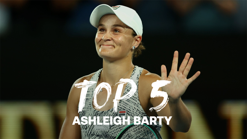 Top 5 shots from Australian Open champion Barty in triumphant run