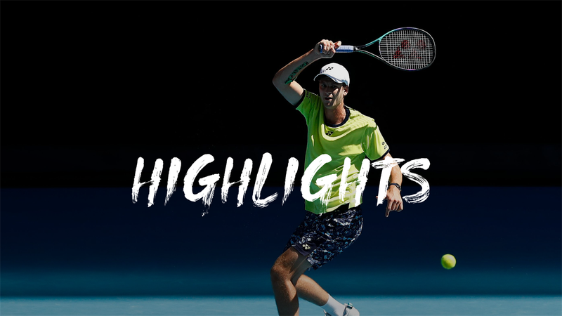 Australian Open : Day 1 - Highlights HURKACZ vs GERASIMOV