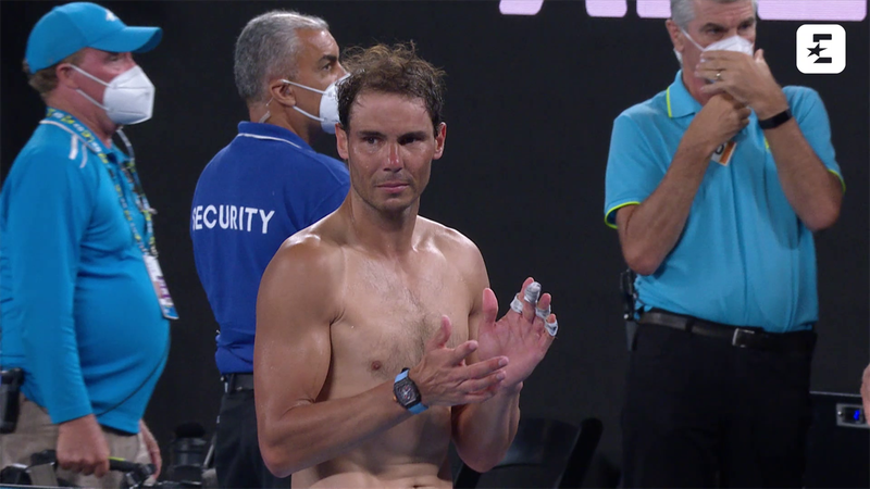 Watch Nadal's very emotional reaction after sealing place in Australian Open final