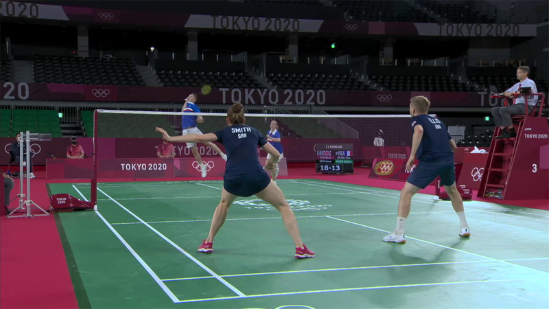 Olympia 2021 Badminton Spektakulärer Ballwechsel mit BeckerHecht im