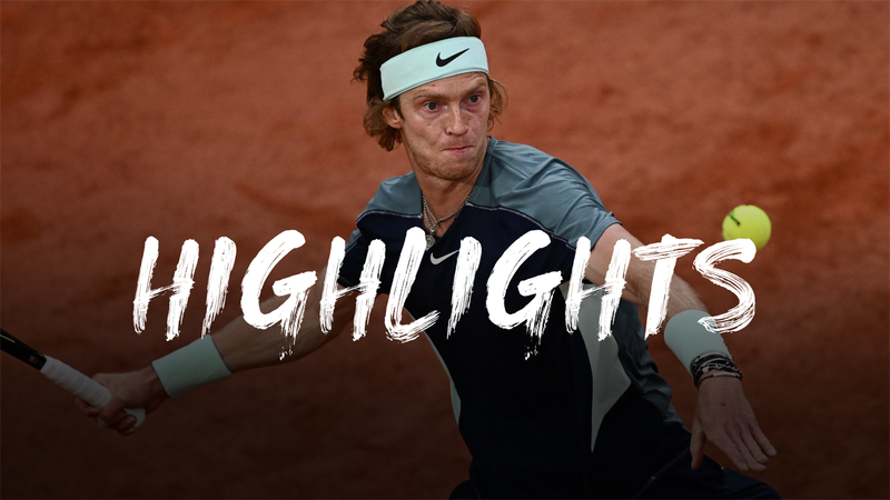 Andrey Rublev  - Cristian Garin - Roland-Garros Highlights