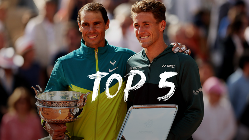 Watch top five shots from final as Nadal beats Ruud to seal 14th French Open title